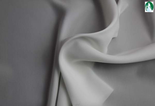 RECYCLED POLYESTER SATIN -  P IVORY
